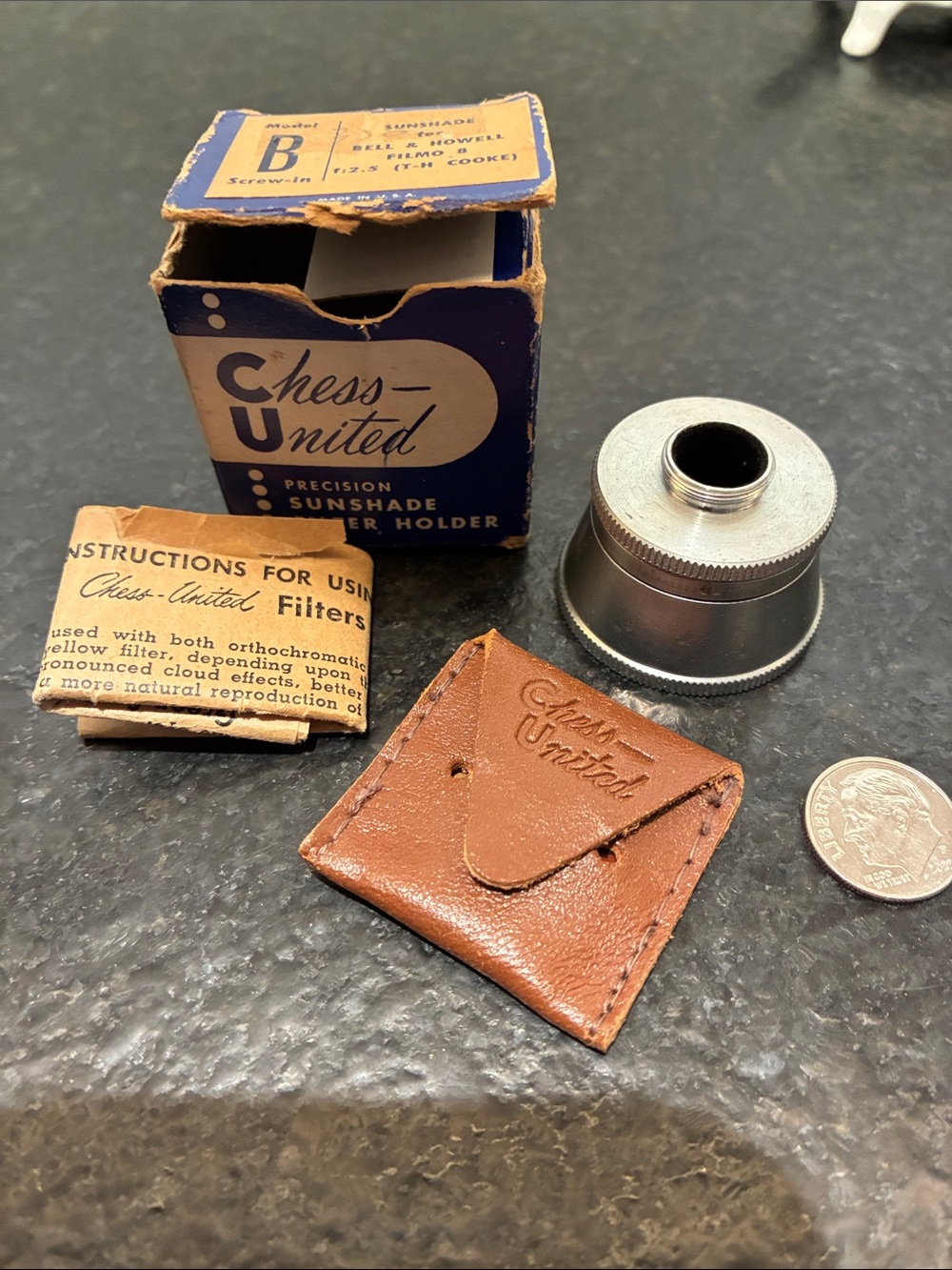Chess-United Precision Sunshade Holder with Leather Pouch